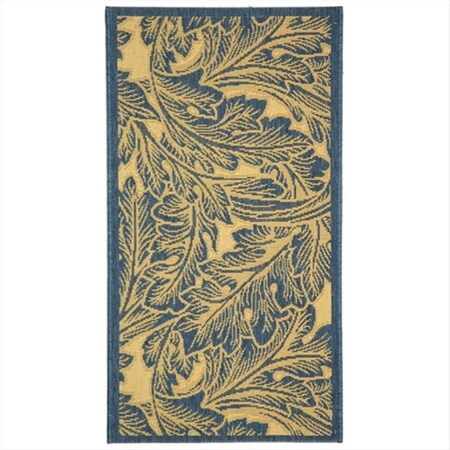 Safavieh 2 Ft. X 3 Ft. -7 In. Accent Indoor-Outdoor Courtyard- Natural And Blue- Machine Made Rug CY2996-3101-2
